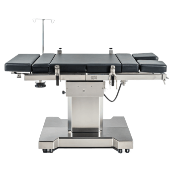 Modern surgical operating table isolated on transparent background png