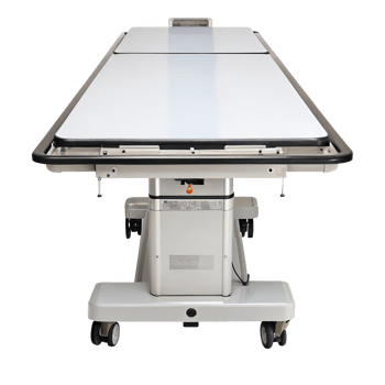 Modern fluoroscopy tilting table isolated on transparent background png