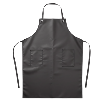 Dark Grey Waterproof Apron with Two Pockets png