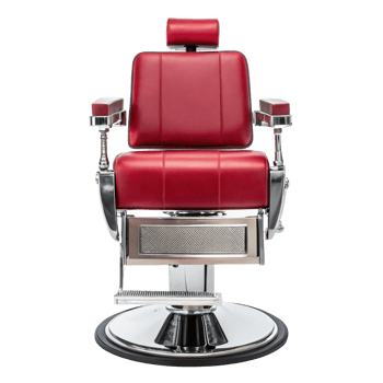 Classic red barber chair isolated on transparent background png