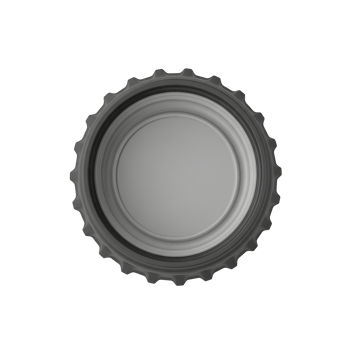 Grey Circular Bottle Cap Top View 3D Rendering png