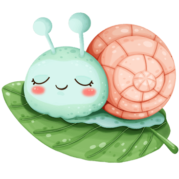 sleep snail cartoon png