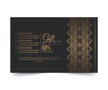 elegant gift voucher template vector