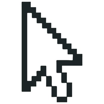 Cursor Arrow 90s nostalgic illustration, nostalgic 1990s colorful clipart, 90s nostalgic design sublimation vector