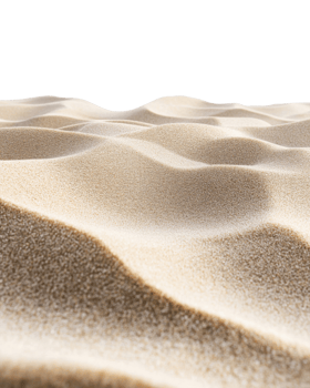 Vertical beach sand texture isolated on transparent background png