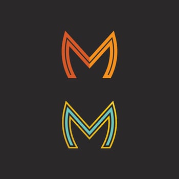 Urban Street Style M Letter Logo for Fashion Brand, Skatewear Labels, and Music-Influenced Identity vector
