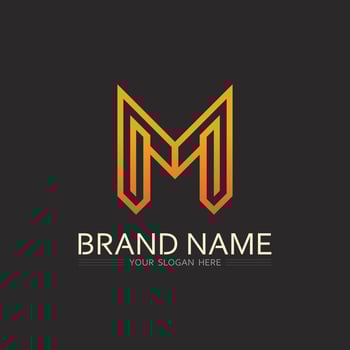Letter M Logo with Circuit Board Pattern for Electronics, Robotics, and Tech Engineering Firms vector
