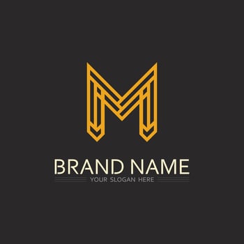 Vintage Retro M Letter Logo with Badge Style for Clothing Brand and Artisan Craft Business vector