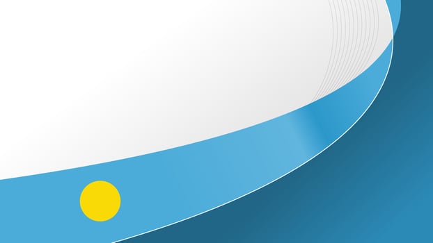 waving palau flag background with copy space for text. palau is country in oceania vector