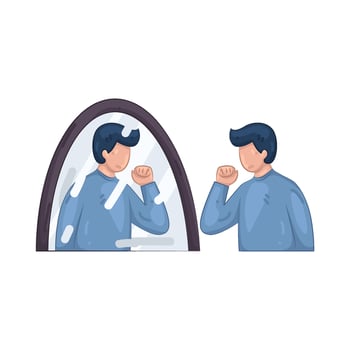 Illustration of Self Reflection vector