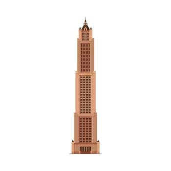 Downtown Skyscraper, City Business or Residential Building Exterior Illustration vector