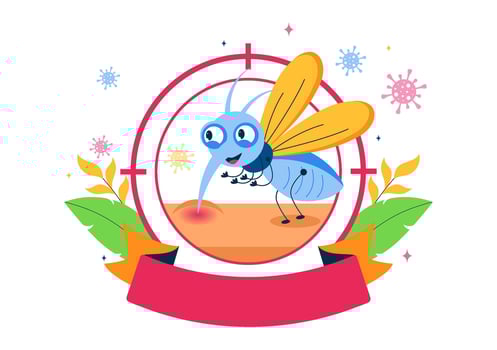 Educational World Mosquito Day Showing Malaria Carrying Insects vector
