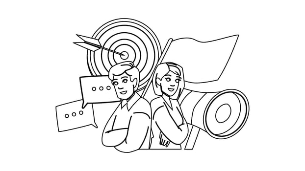 work digital marketing agency people vector