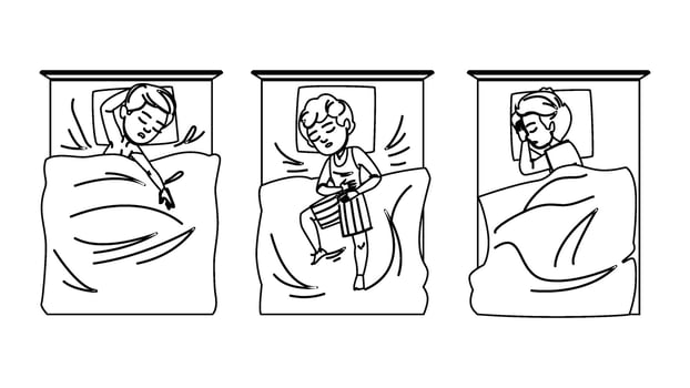 lullaby kid boy sleeping people vector