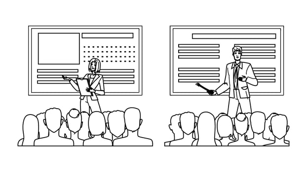 networking leader conference people vector