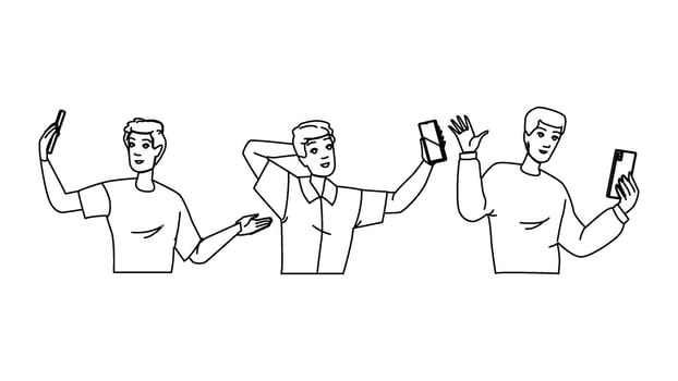 communication man call people vector
