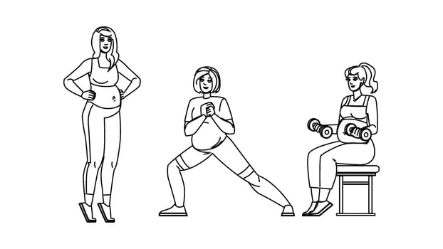 cardio fitness people vector