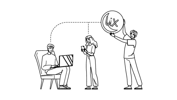 experience user research website people vector