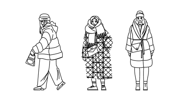 boots woman winter fashion people vector