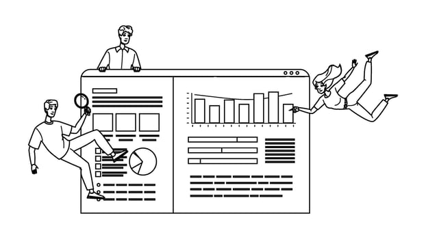 financial business intelligence people vector
