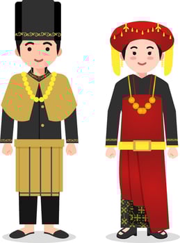 Sumatera Utara Traditional Costume - North Sumatra Cultural Outfit vector