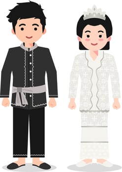 Sulawesi Utara Traditional Costume Manado Cultural Fashion Style vector