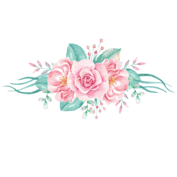 Delicate Watercolor Pink Roses Floral Bouquet Arrangement Wedding Invitation Design Element png
