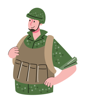 Soldier in Military Uniform png