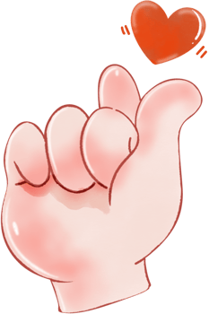 Mini heart finger symbol png