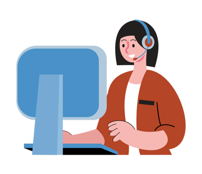 woman Working at Call Center png