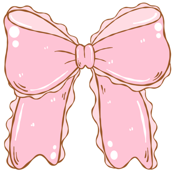 Pink bow illustration png