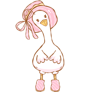 Cottagecore spring silly goose png