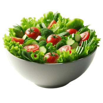 Fresh Green Salad in White Bowl png
