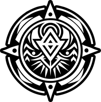 A glyph style icon of astral symbol vector