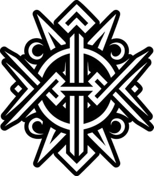 A solid style icon of shadow rune symbol vector