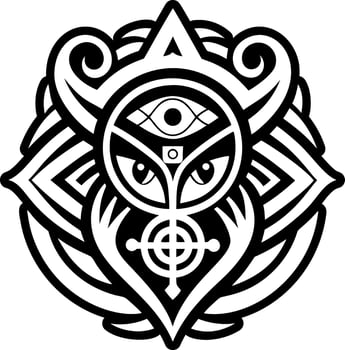 A solid style icon of hidden mark symbol vector