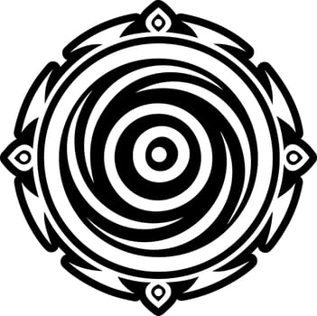 A solid style icon of healing spiral symbol vector