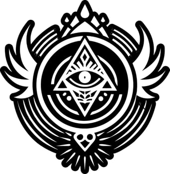 A filled style icon of angelic symbol vector