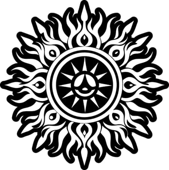 A glyph style icon of solar flare symbol vector
