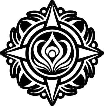 A solid style icon of spiritual energy symbol vector