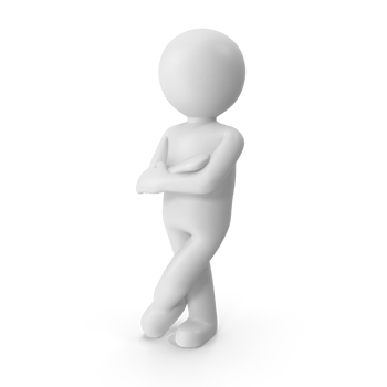 3d man - leaning on a empty png
