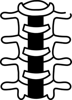 A doodle style icon of spine segments vector