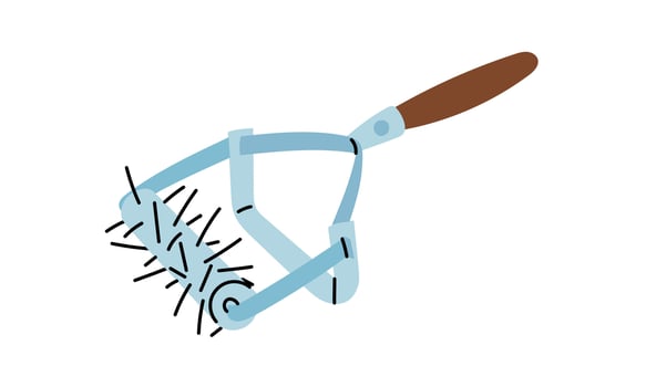 Rotary cultivator. An isolated illustration. Gardening equipment. Seasonal work. A product for agricultural crops. Suitable for ecology, garden, cleaning, household, packaging design vector
