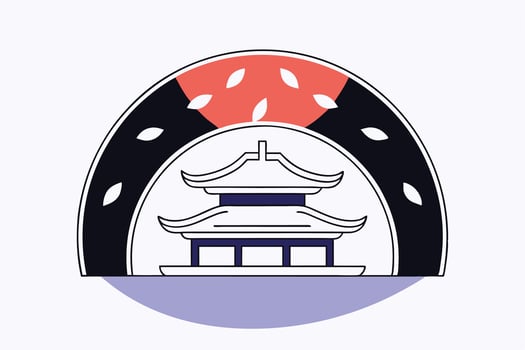 Sophisticated Branding Concept for a Gourmet Japanese Dining Establishment vector