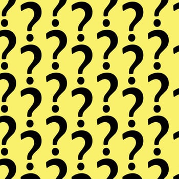 Question marks pattern, question mark, suitable for FAQ and posters and cards, yellow and black colors, Modern abstract design, ideal for textiles, wallpapers, and digital prints and web design vector
