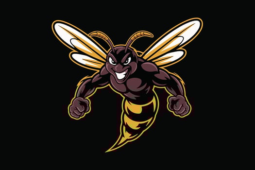 Buzzing with Attitude The Fierce Bee vector