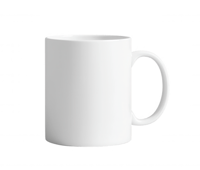 3d icon White ceramic mug standing on transparent surface, perfect for graphic design mockups, branding presentations, digital artwork templates png