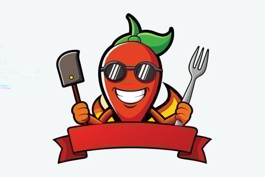 cartoon chili illustration vector