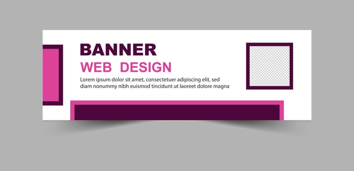 Social Media Banner Cover Template Design Purple Digital Marketing Banner For Business Corporate Illustration vector