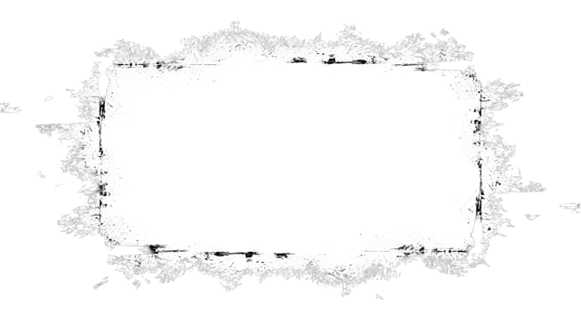 White Grungy Splatter Texture on Transparent Background png